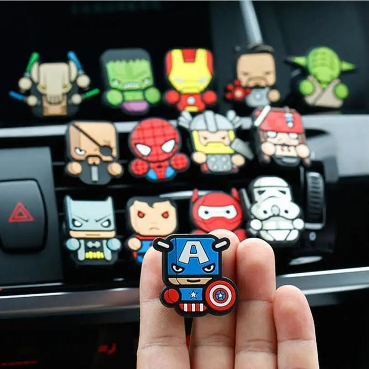 CarFoozle™ - Avengers Air Vent Clip Freshener – Spiderman, Iron Man & Captain America