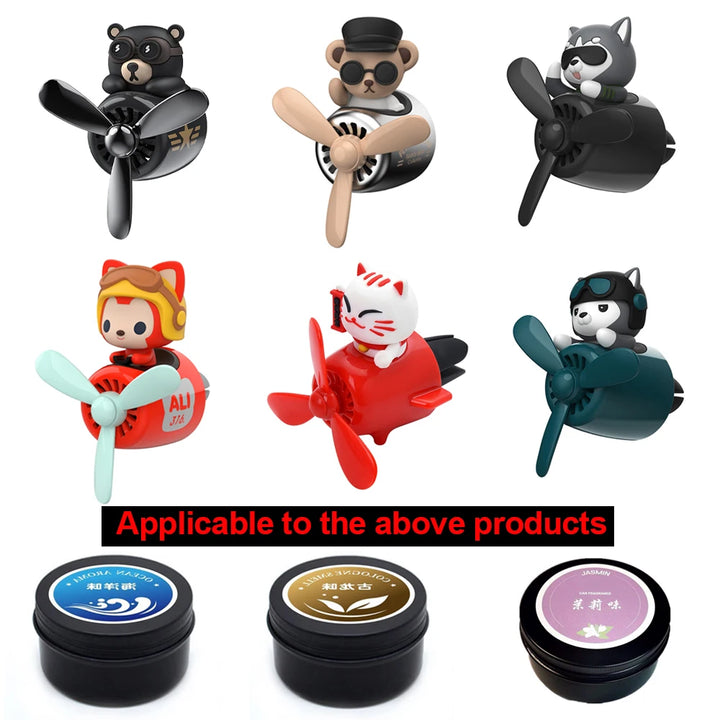 CarFoozle™ - Pilot Propeller Air Freshener – Rotatable Cartoon Clip for Fresh Car Interiors